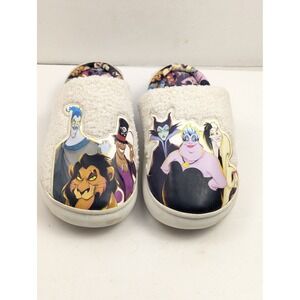 Disney Villains Slippers Women's 9-10 Fuzzy Plush Slide Shoes Scar‎ Ursula Hades